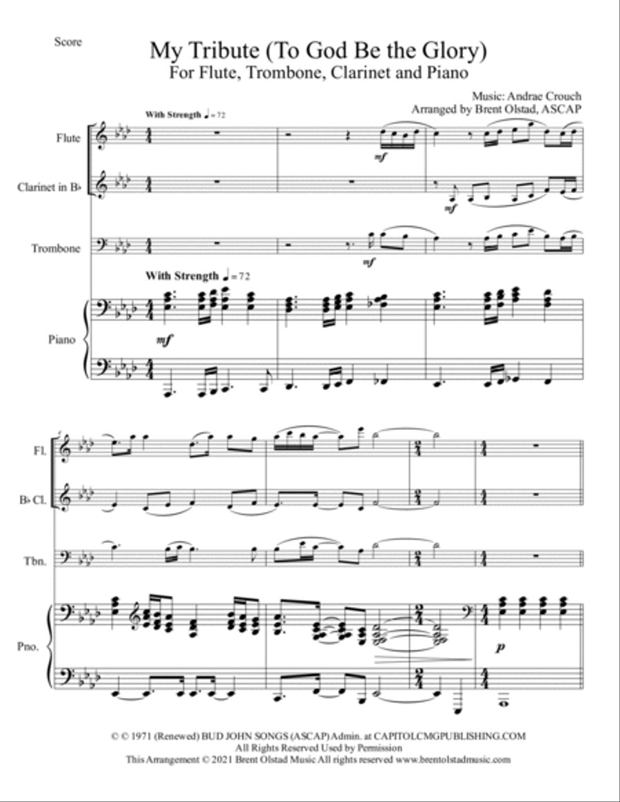 My Tribute B-Flat Clarinet scores gallery preview page 2