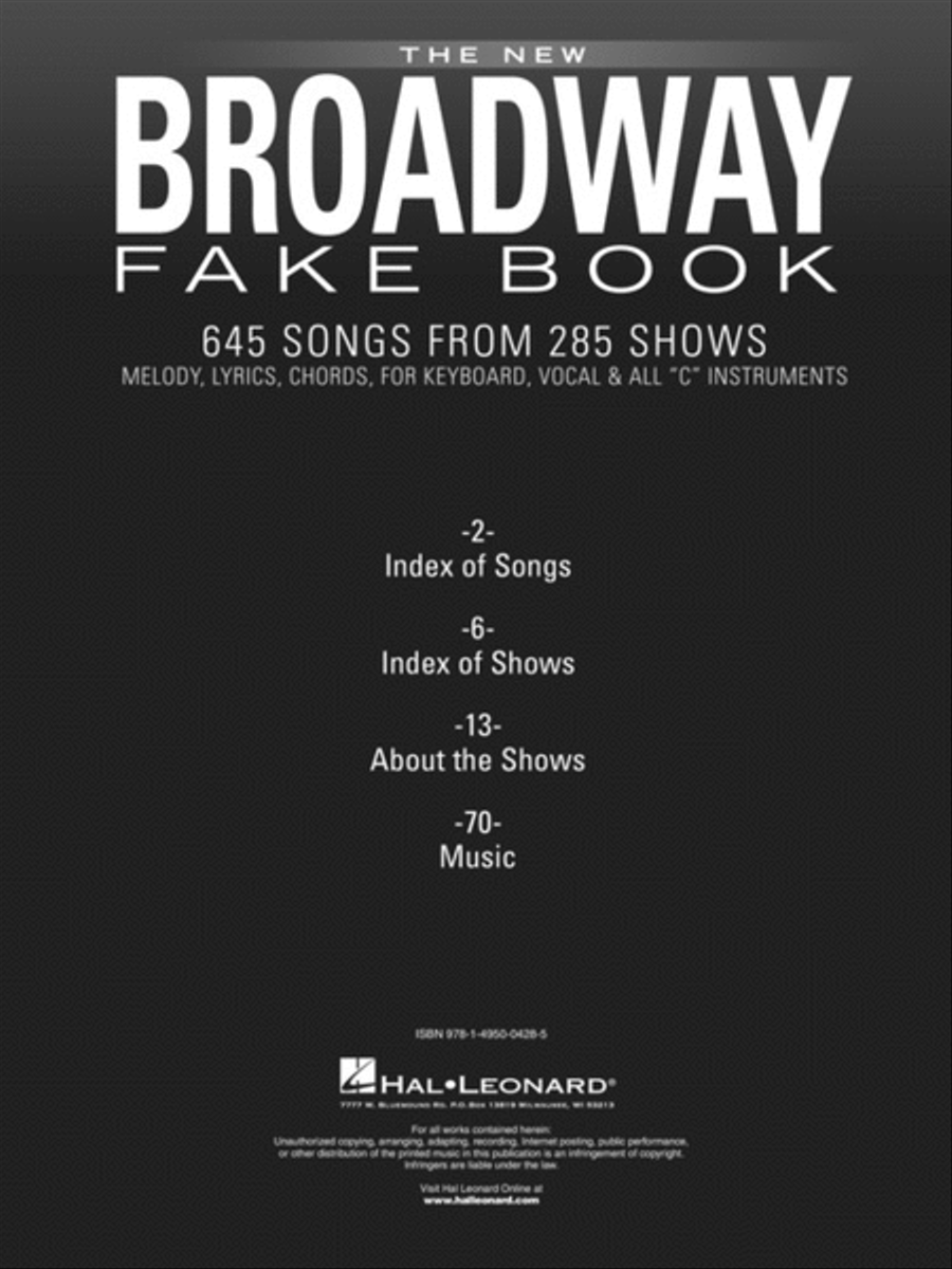 The New Broadway Fake Book Voice scores gallery preview page 2