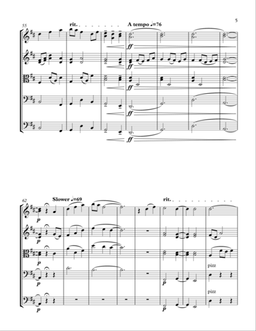 Be Thou My Vision (string orchestra) String Quartet scores gallery preview page 5