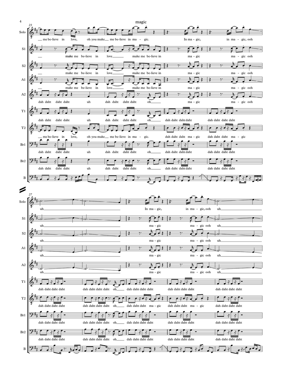 Magic Magic Divisi scores gallery preview page 4