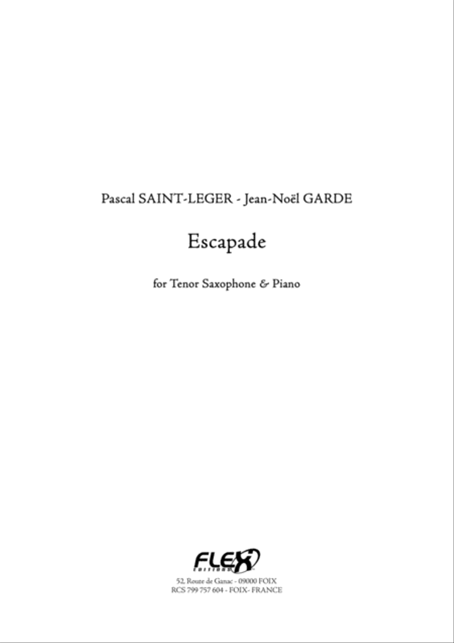 Escapade Escapade Tenor Saxophone scores gallery preview page 1