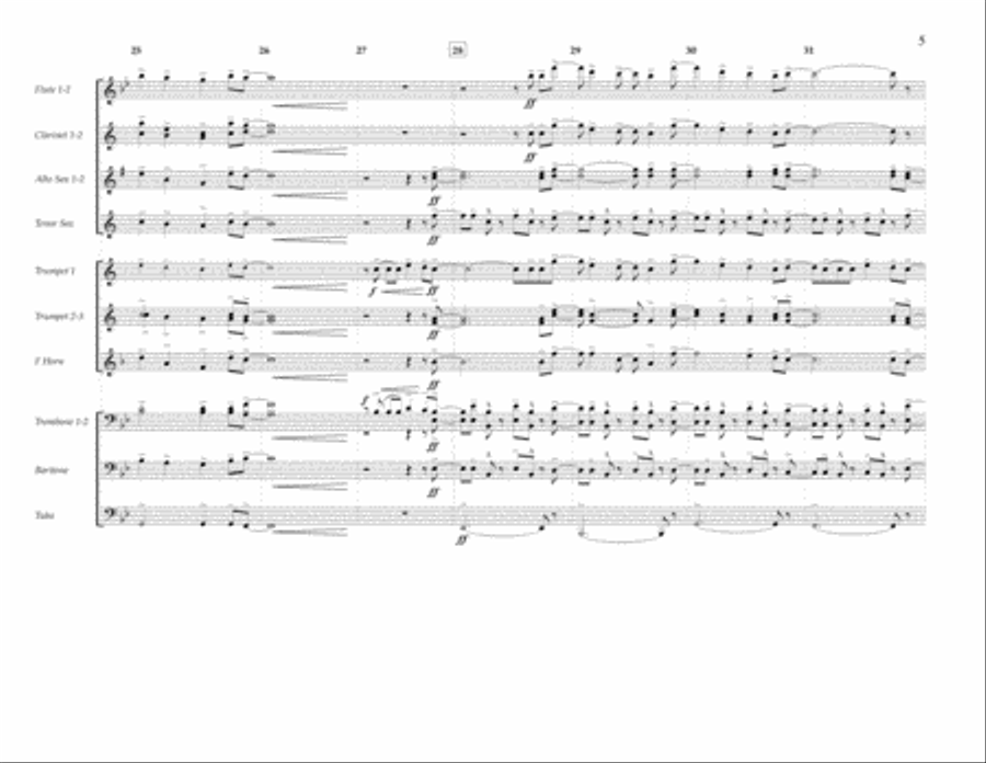 Pompeii - Wind Score Marching Band scores gallery preview page 5