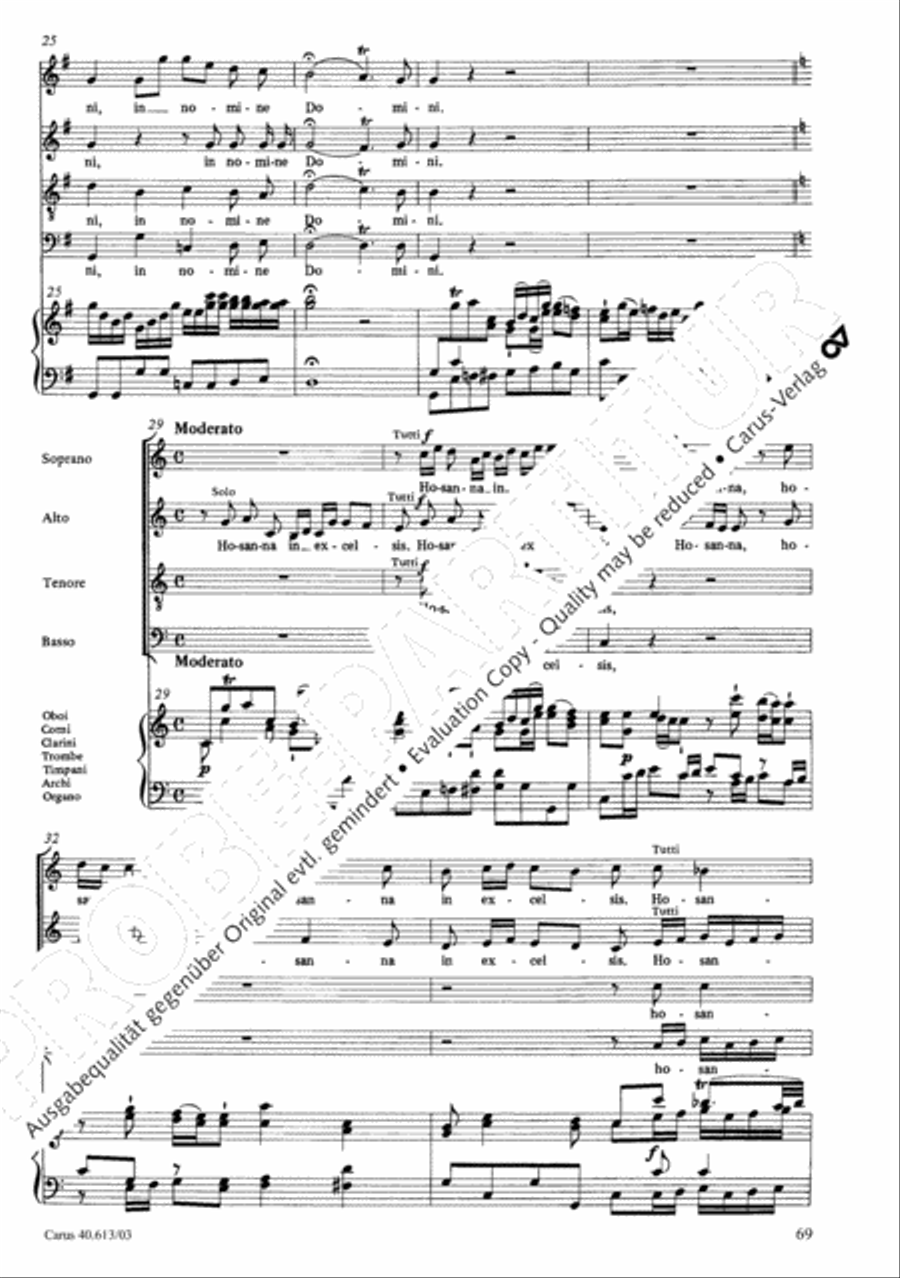 Mass in C (Missa in C) 4-Part scores gallery preview page 70