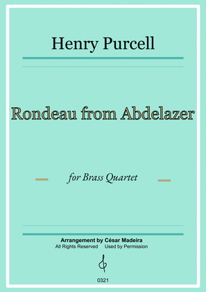 Book cover for Rondeau from Abdelazer - Brass Quartet (Full Score and Parts)