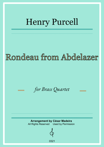 Rondeau from Abdelazer - Brass Quartet (Full Score and Parts) image number null