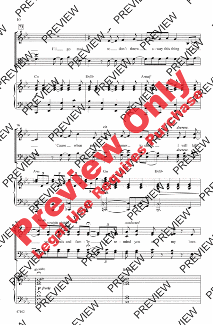 You'll Be Back 4-Part scores gallery preview page 10