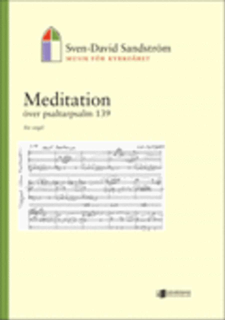 Meditation over psaltarpsalm 139 Organ scores gallery preview page 1