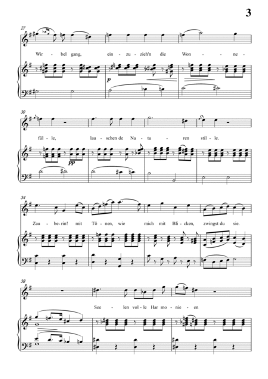 Schubert-Laura am Klavier(Laura at the Piano),D.388 in G for Vocal and Pno Voice scores gallery preview page 4