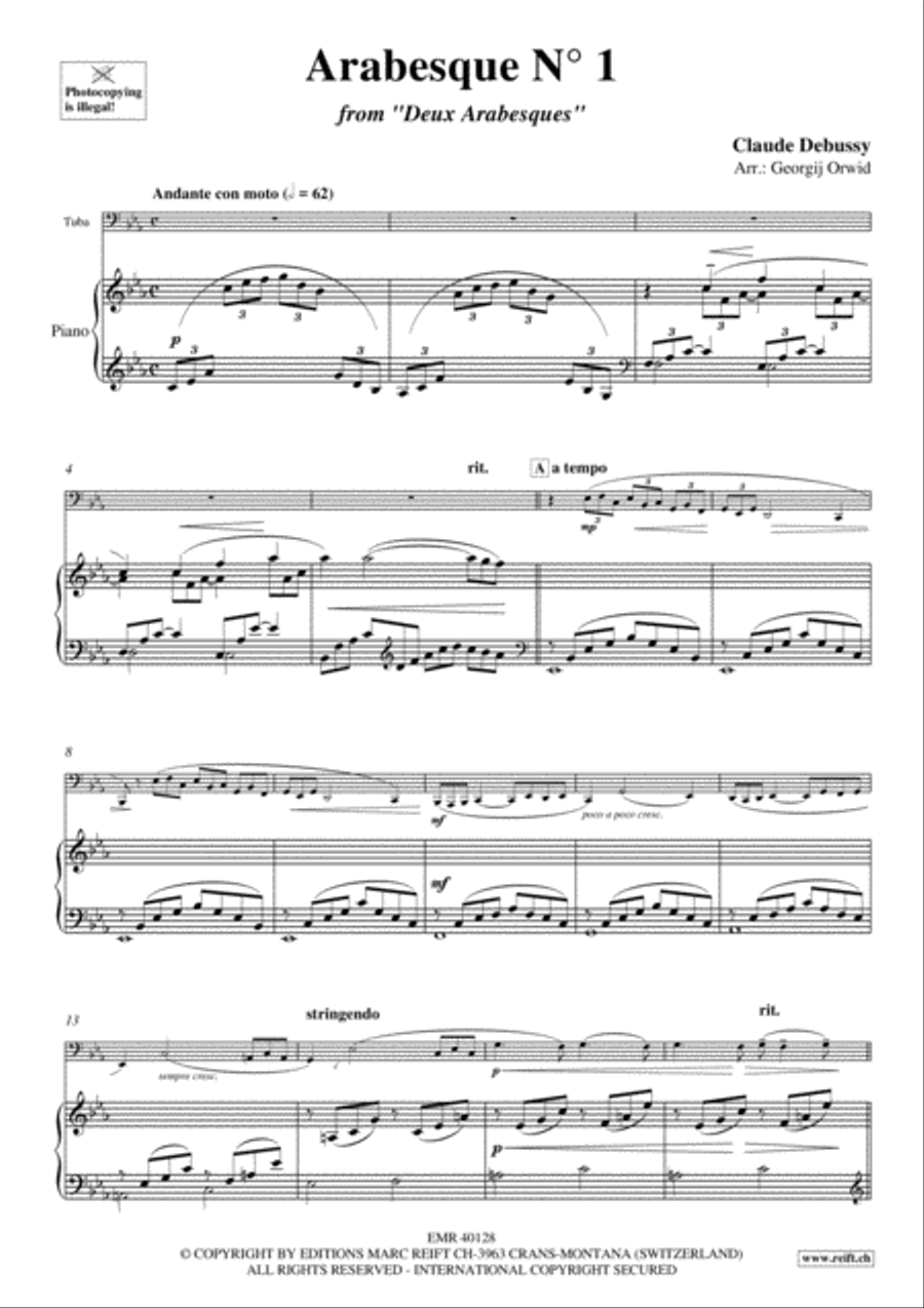 Arabesque No. 1 Tuba scores gallery preview page 4