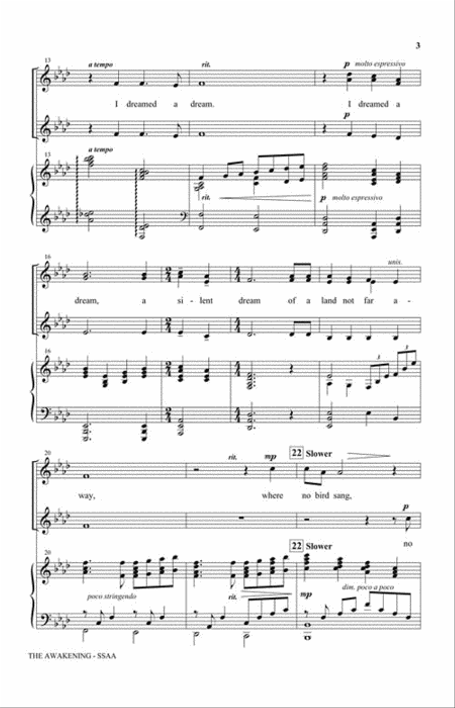 The Awakening The Awakening SSAA scores gallery preview page 3