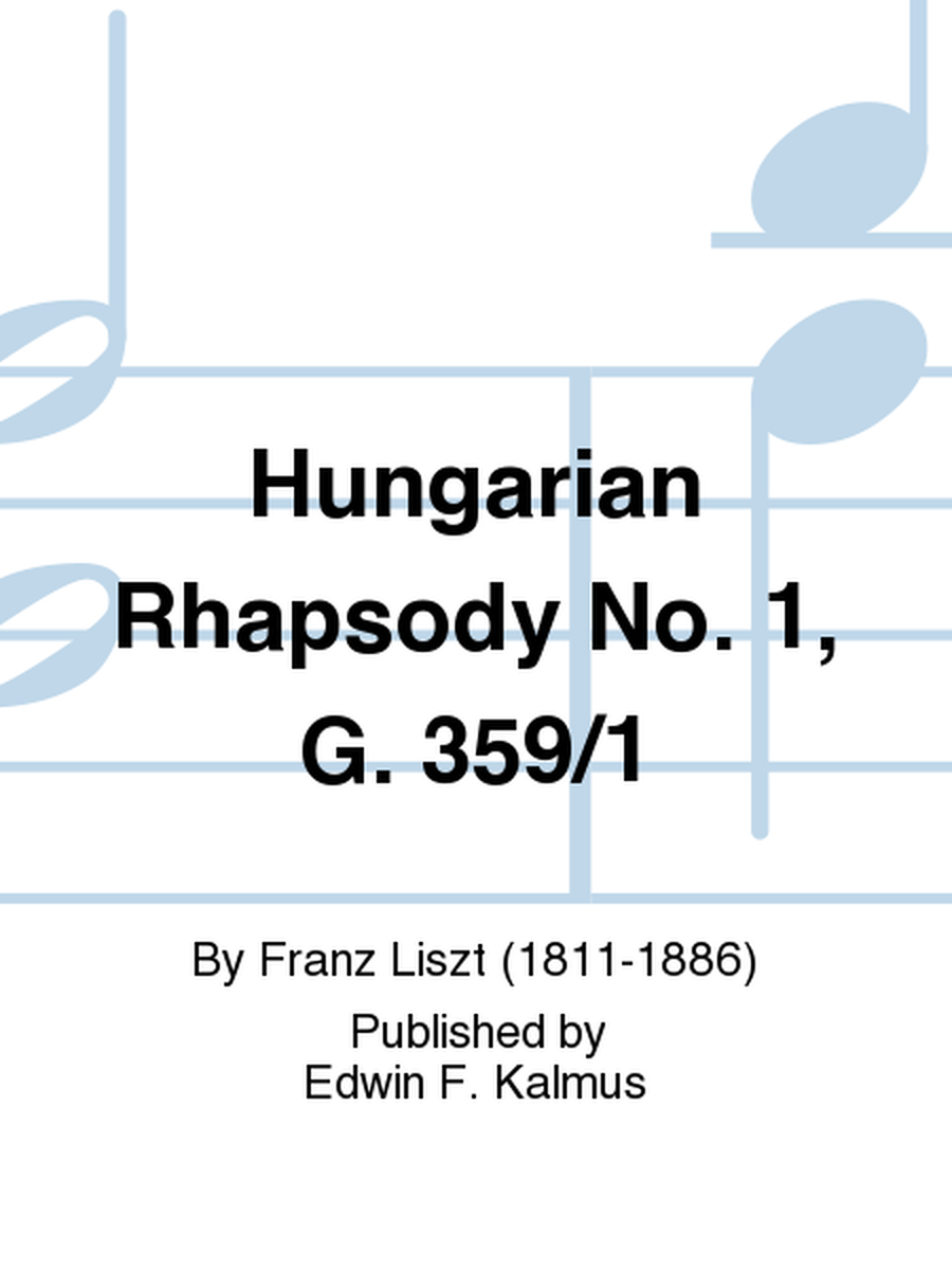 Hungarian Rhapsody No. 1, G. 359/1