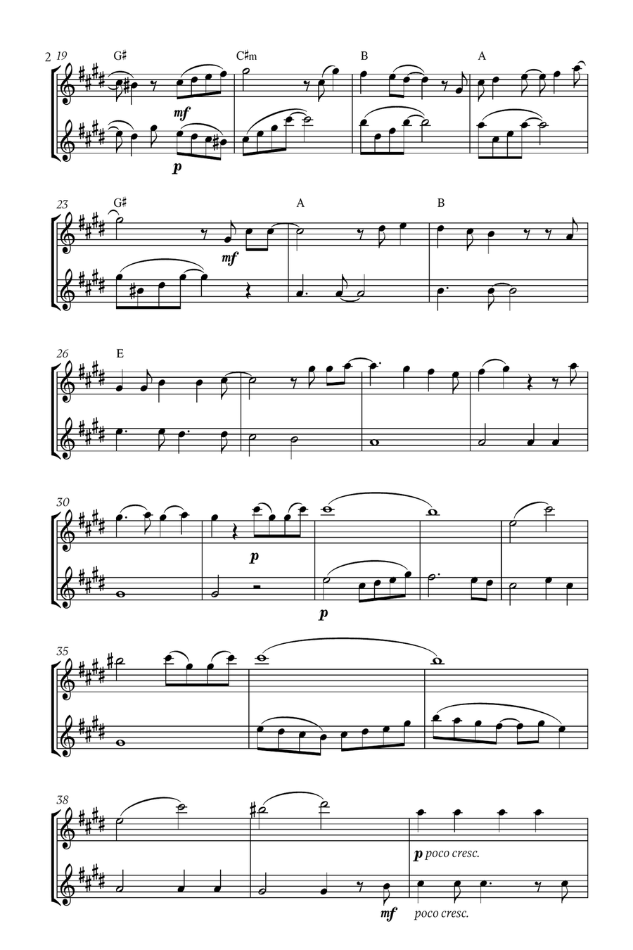 Mary, Did You Know? Mary, Did You Know? Clarinet Duet scores gallery preview page 2