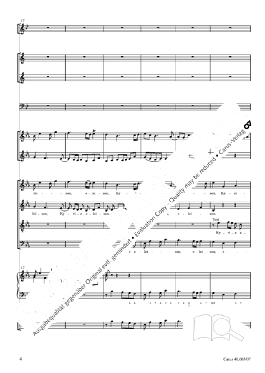 Grosse Orgelsolomesse in Es 4-Part scores gallery preview page 17