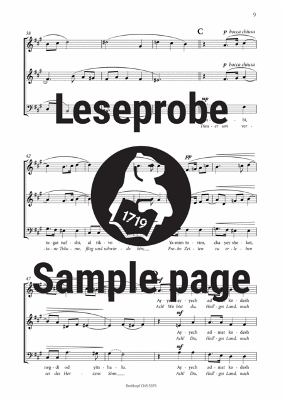 A Hebrew Choral Songbook A Cappella scores gallery preview page 5