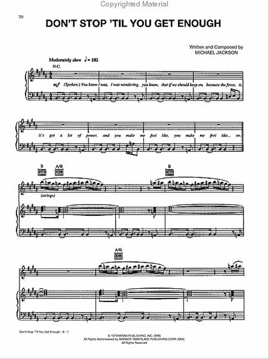 The Essential Michael Jackson Piano, Vocal, Guitar scores gallery preview page 4