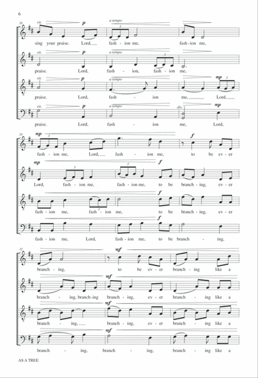 As A Tree As A Tree 4-Part scores gallery preview page 7