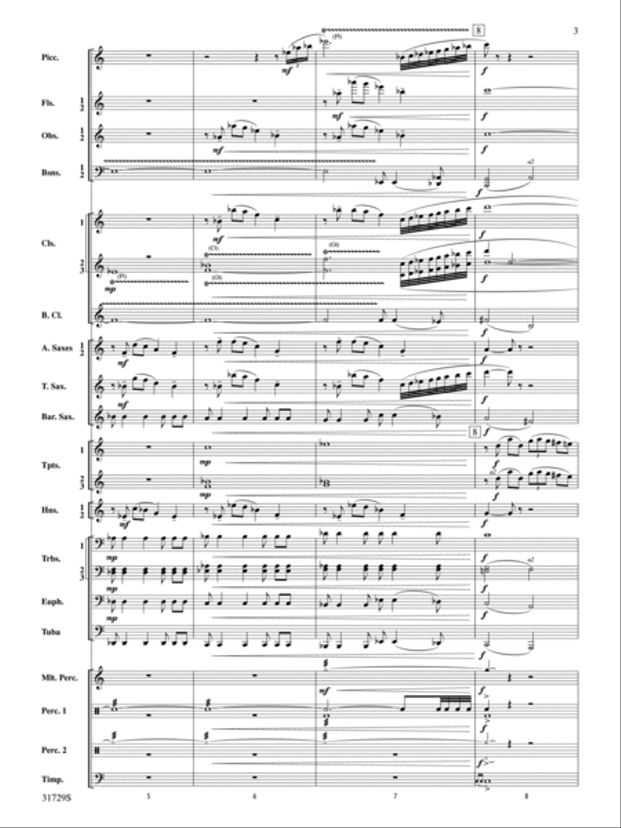 Beyond the Horizon Concert Band scores gallery preview page 3