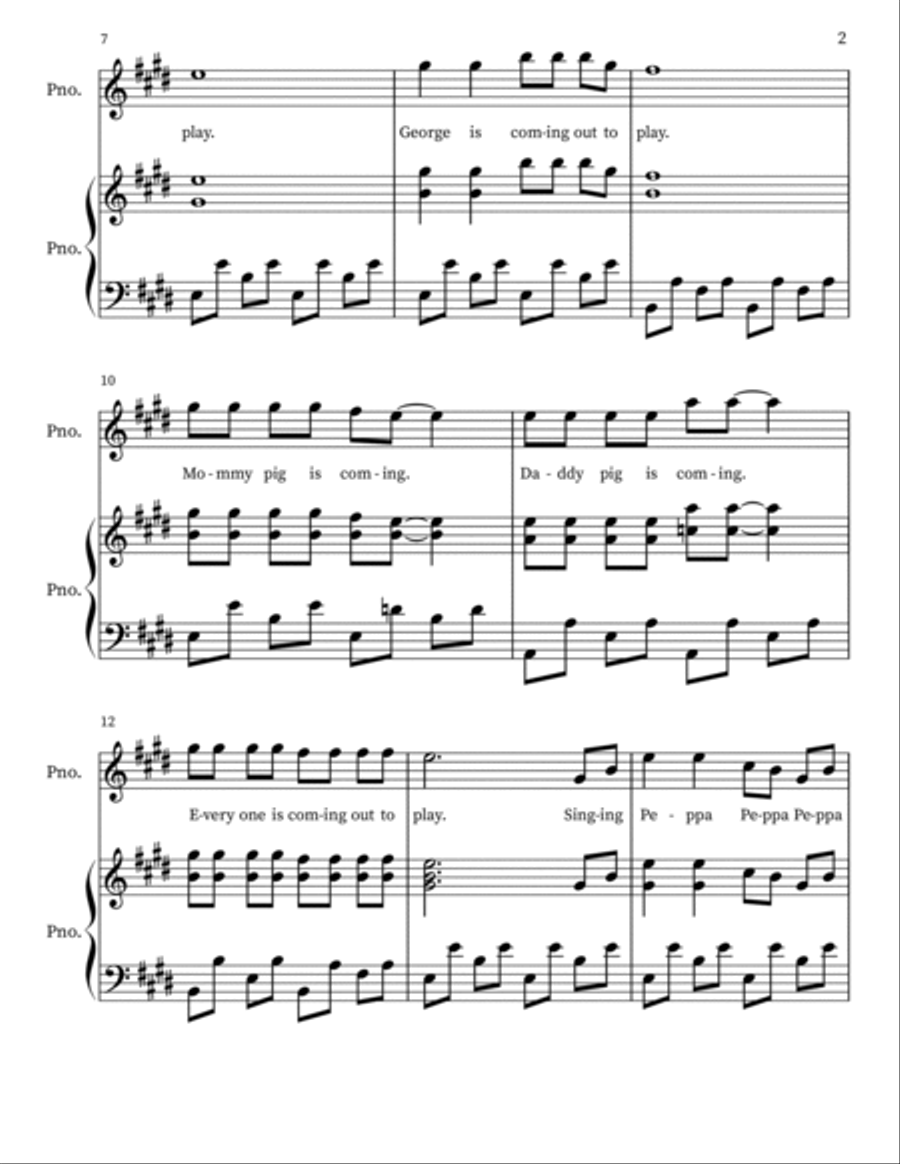Peppa Pig: Festival Of Fun Voice scores gallery preview page 2