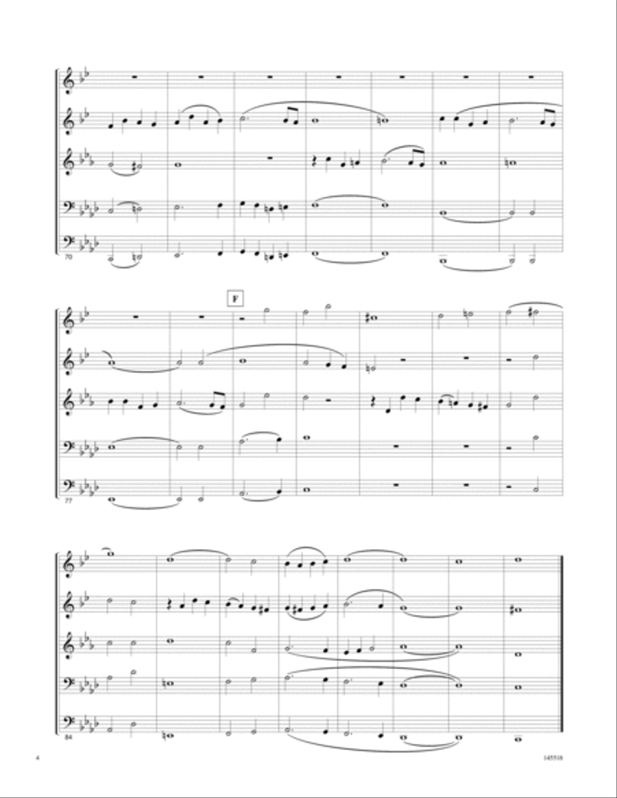 And With His Stripes Brass Quintet scores gallery preview page 4