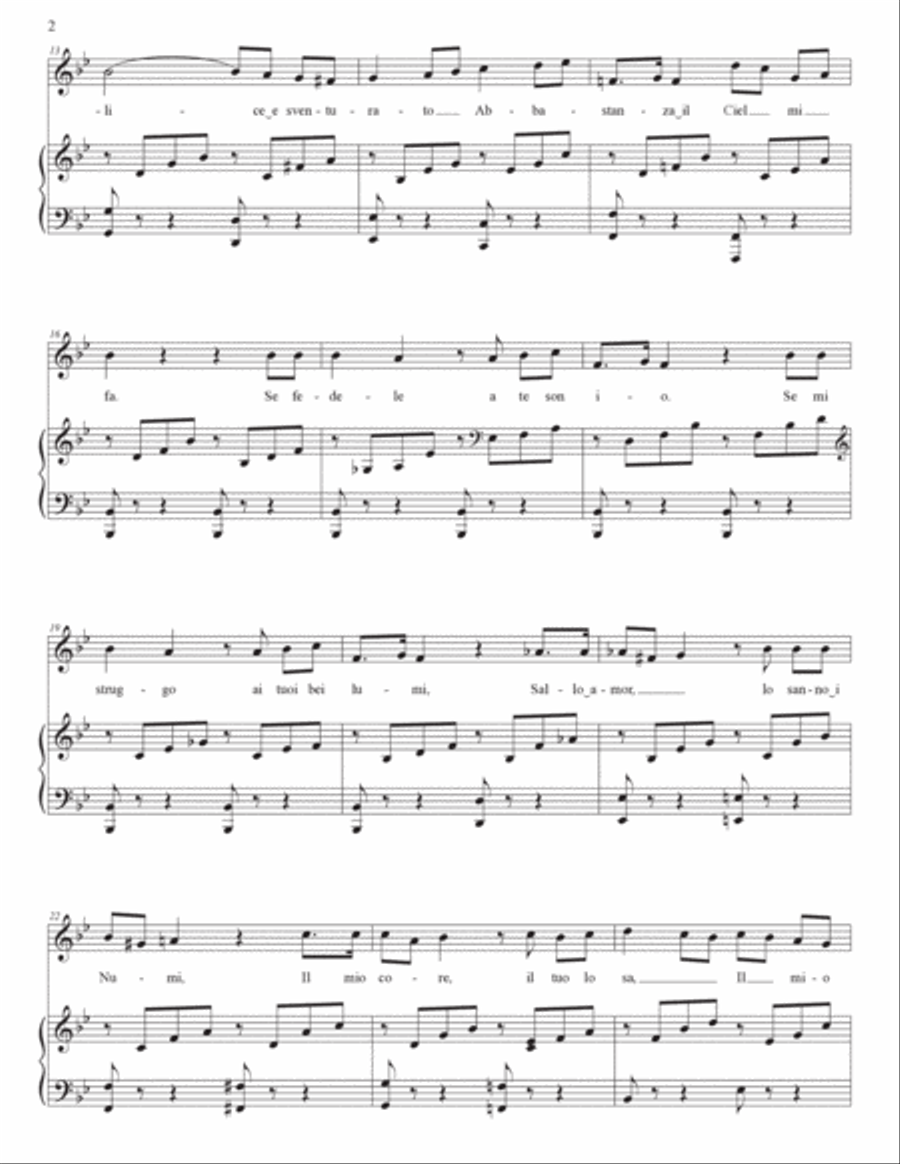 BELLINI: Per pietà bell'idol mio (transposed to G minor) Voice scores gallery preview page 3
