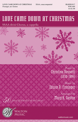 Book cover for Love Came Down at Christmas (SSAA)
