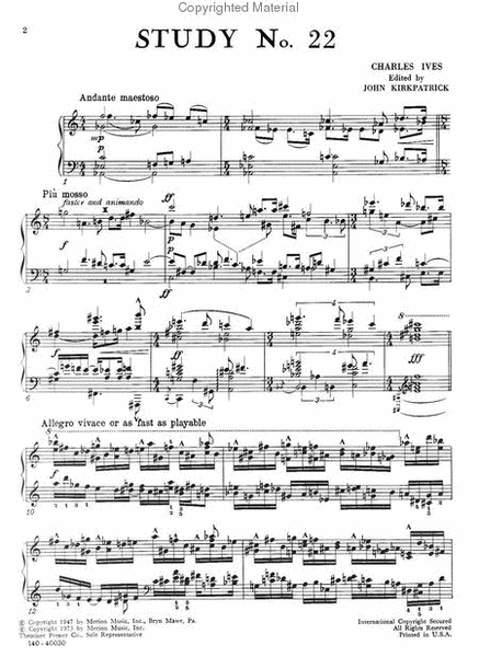 Study No.22 for Piano