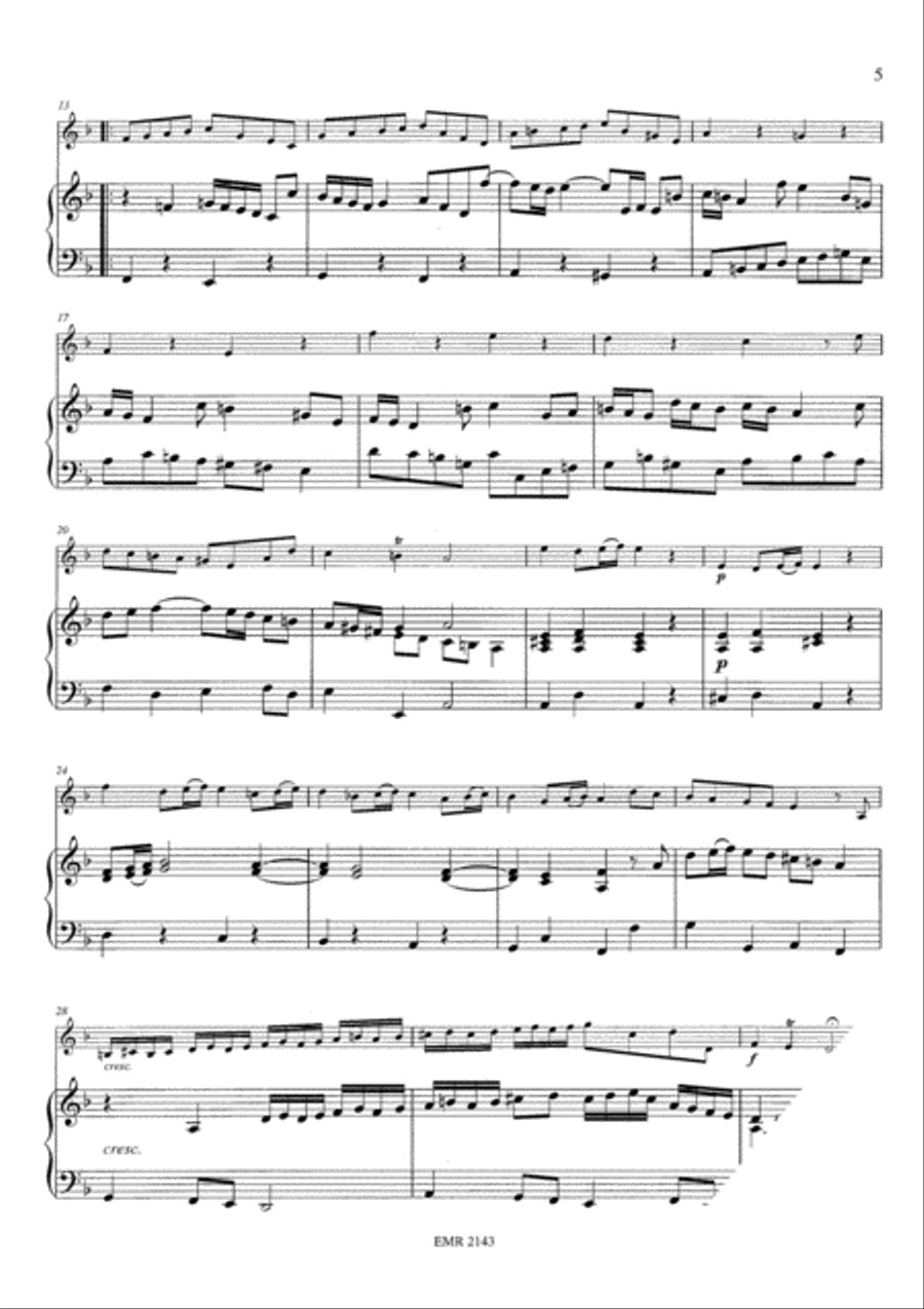 Sonata No. 5 in D minor Tenor Saxophone scores gallery preview page 5