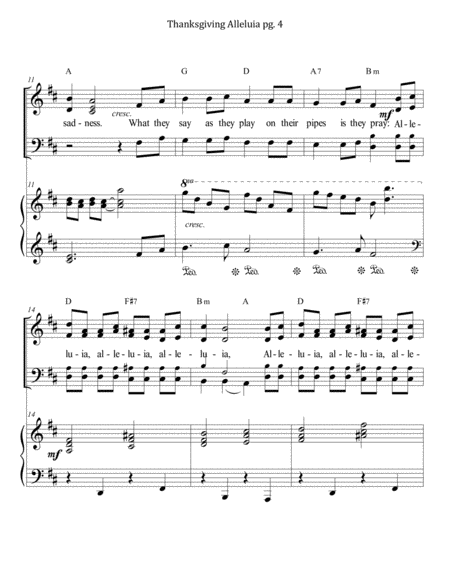 Thanksgiving Alleluia for SATB Choir & Piano (opt. SAB)