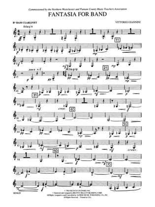Fantasia for Band: B-flat Bass Clarinet