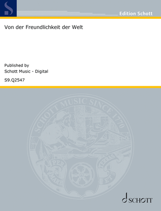 Book cover for Von der Freundlichkeit der Welt