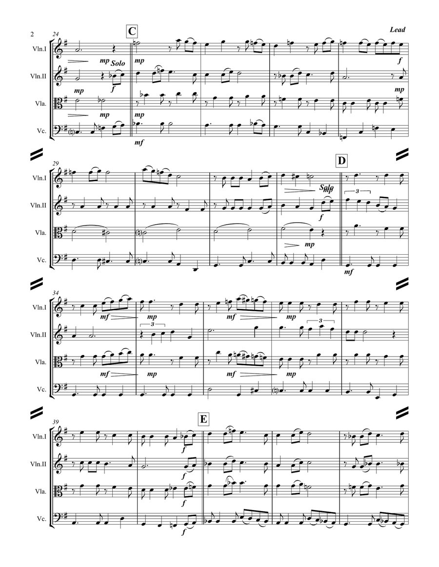 Merry Christmas, Darling String Quartet scores gallery preview page 3