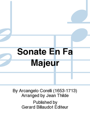 Book cover for Sonate En Fa Majeur
