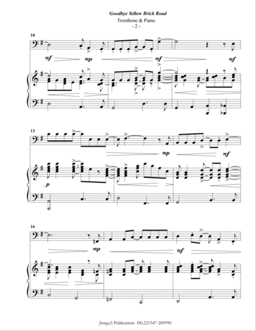 Goodbye Yellow Brick Road Piano scores gallery preview page 2