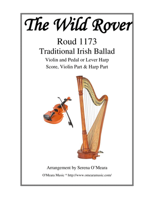 Book cover for The Wild Rover for Violin & Harp