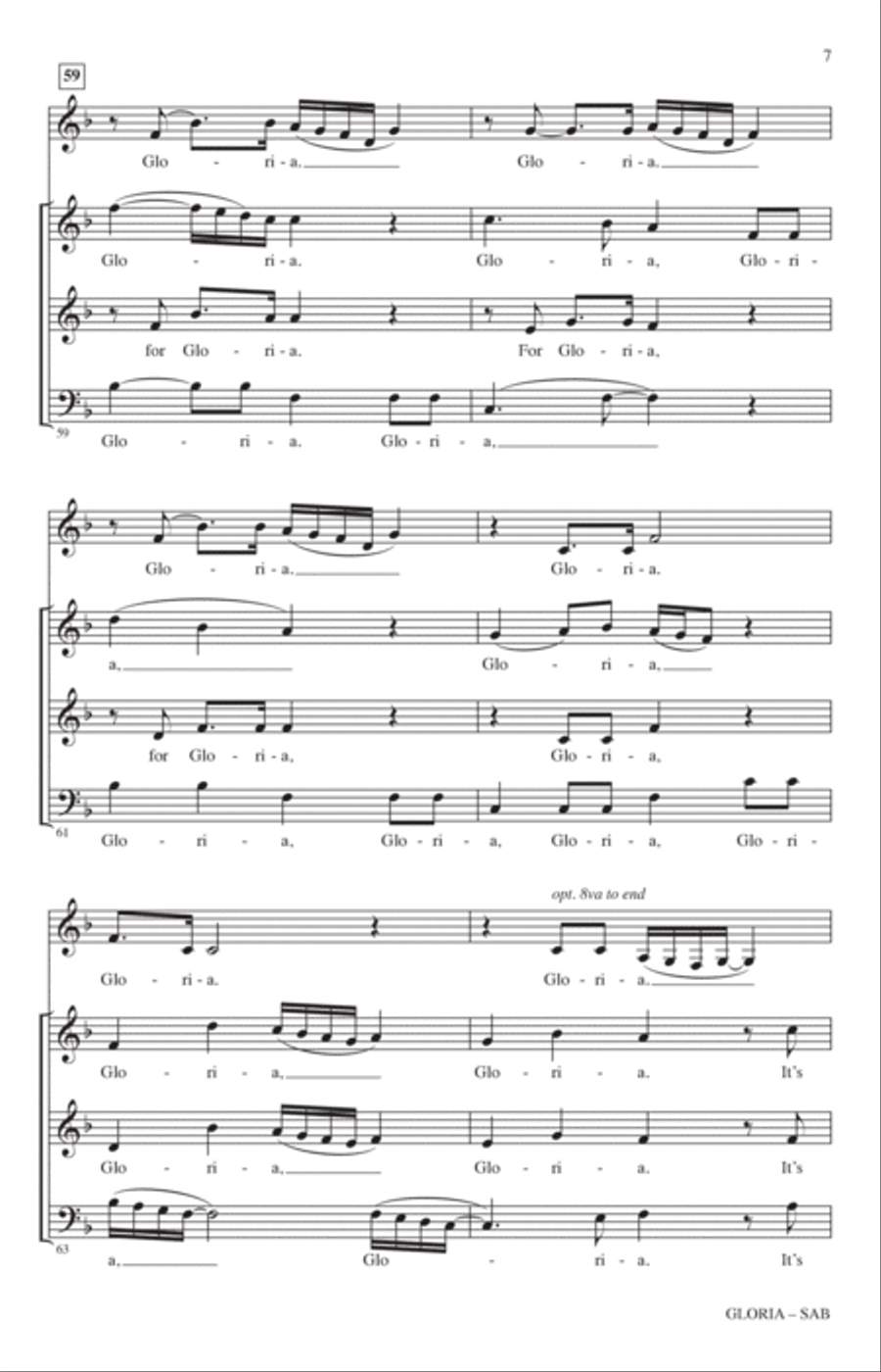 Gloria (arr. Roger Emerson) 3-Part scores gallery preview page 6