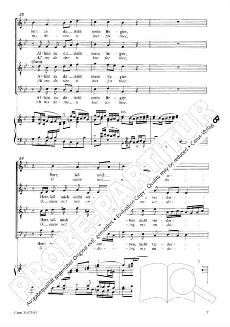 Thy will, O Lord, be done for me (Herr, wie du willt, so schicks mit mir) STB scores gallery preview page 8