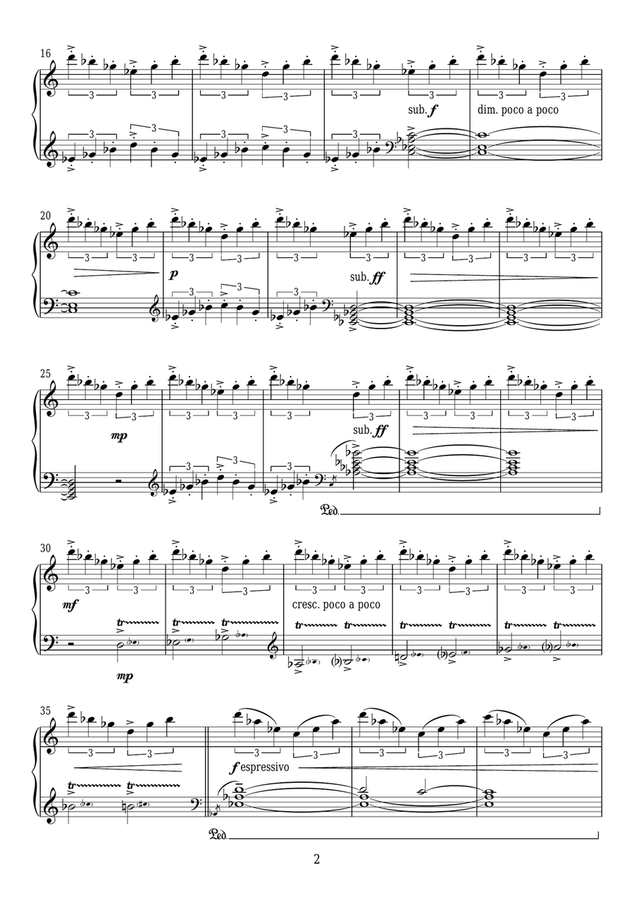 Prelude From Vertigo Piano Solo scores gallery preview page 2