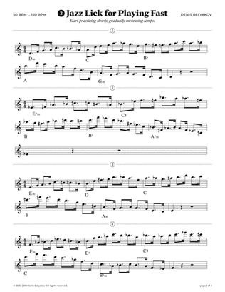 Jazz Lick #3 for Playing Fast
