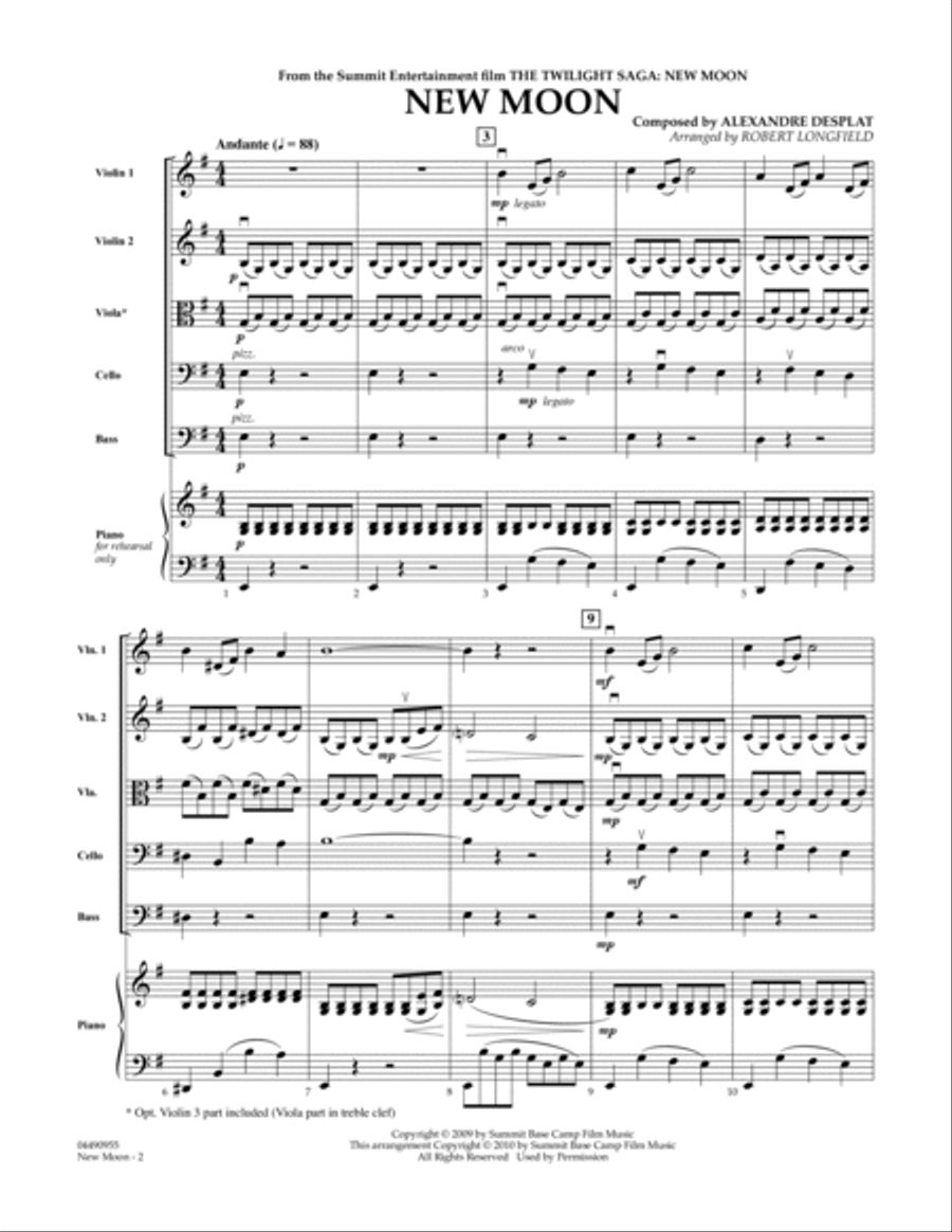 New Moon (The Meadow) - Conductor Score (Full Score) Conductor Score scores gallery preview page 2