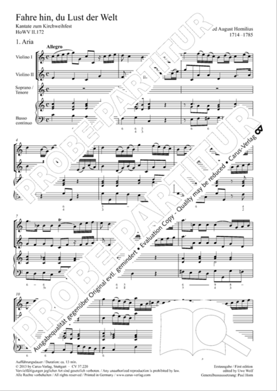 Fahre hin, du Lust der Welt Tenor Voice scores gallery preview page 7