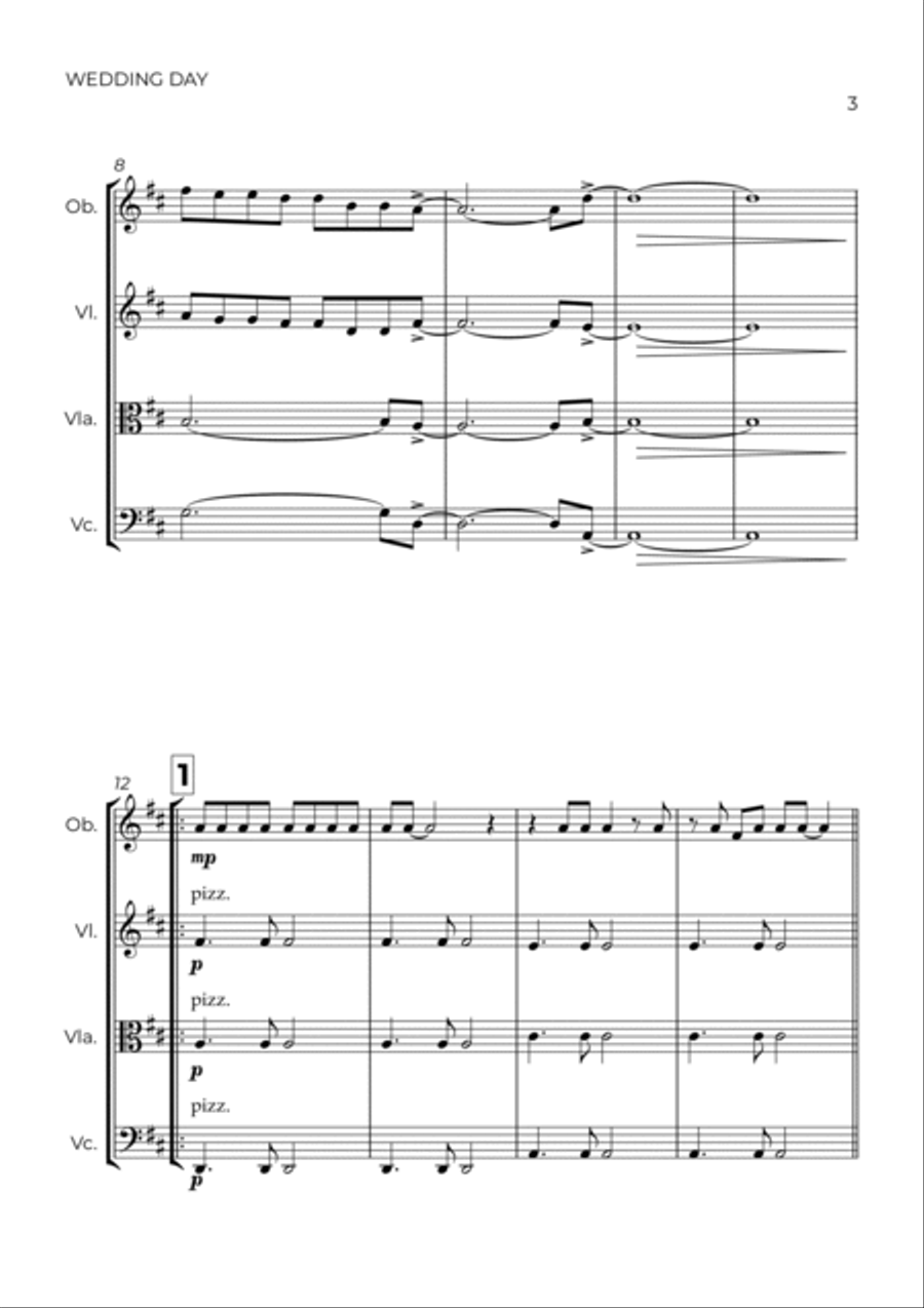 Wedding Day Oboe scores gallery preview page 3