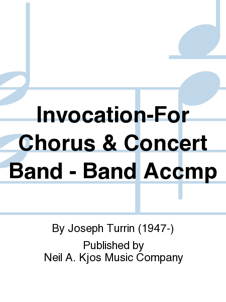 Invocation-For Chorus & Concert Band - Band Accmp image number null