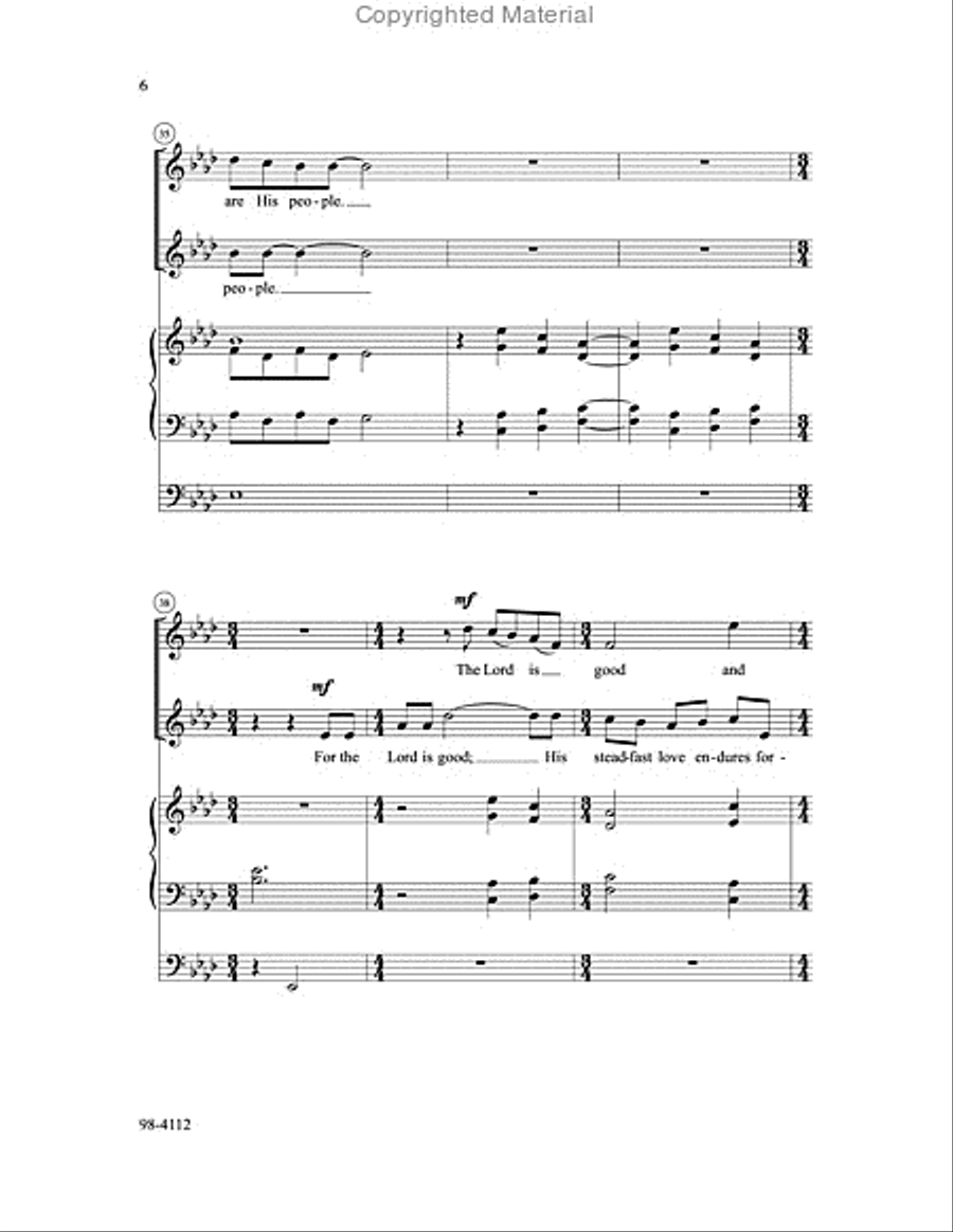 For the Lord Is Good 2-Part scores gallery preview page 6