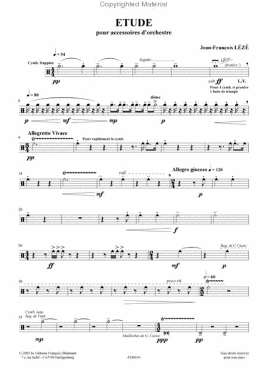 Etude pour accessoires d'orchestre Percussion scores gallery preview page 2