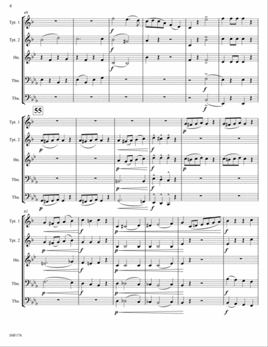The False Alarm Brass Quintet scores gallery preview page 6