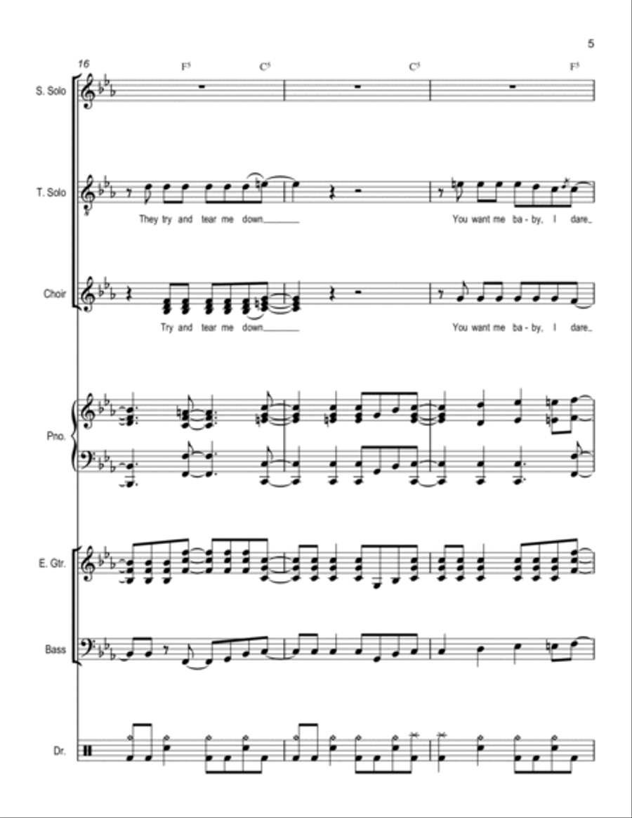 Tear Me Down Tear Me Down Piano, Vocal, Guitar scores gallery preview page 5
