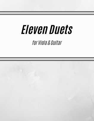 Book cover for Eleven Duets for Viola and Guitar
