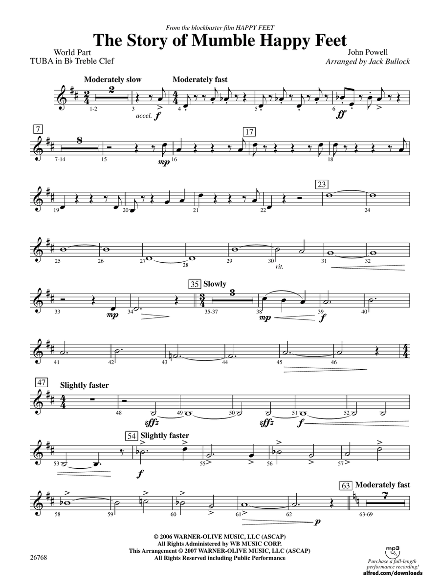 The Story of Mumble Happy Feet: (World Part) B-flat Tuba T.C.