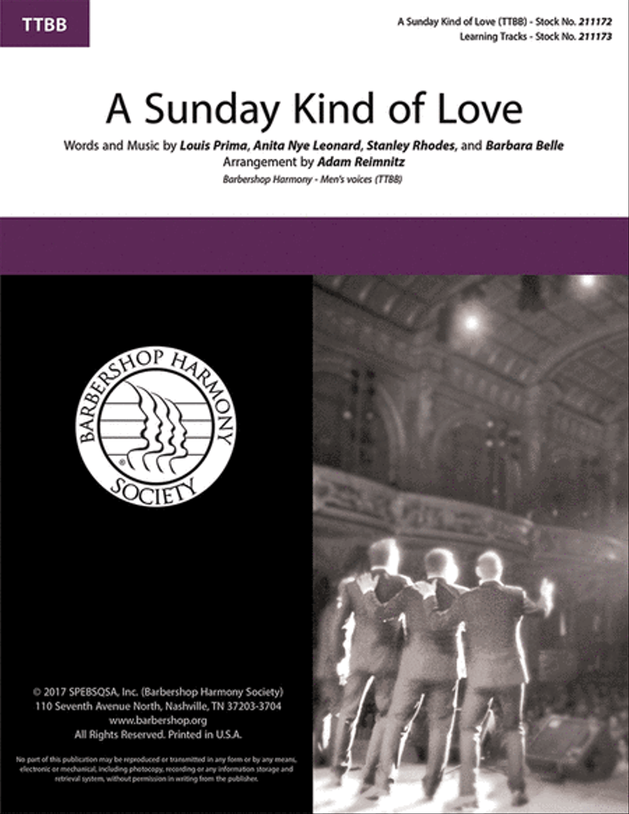 A Sunday Kind of Love A Sunday Kind of Love TTBB scores gallery preview page 1