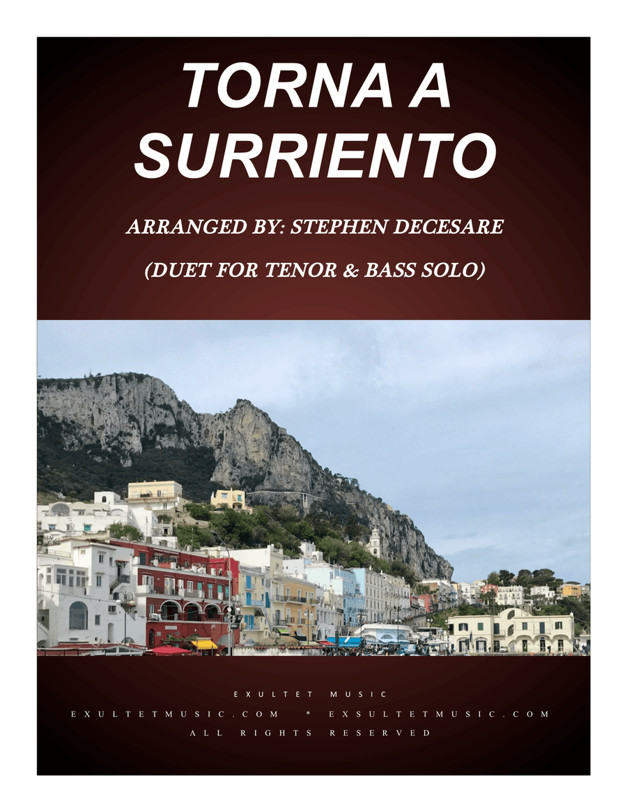 Torna A Surriento (Come Back to Sorrento) (Duet for Tenor and Bass Solo) Bass Voice scores gallery preview page 1